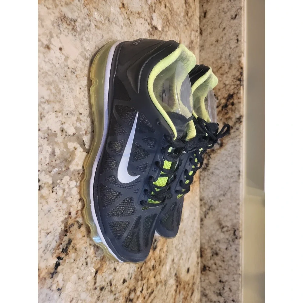 Nike Men's Air Max Plus 429889-007 Black Lace Up Athletic Shoes Sneakers Size 12